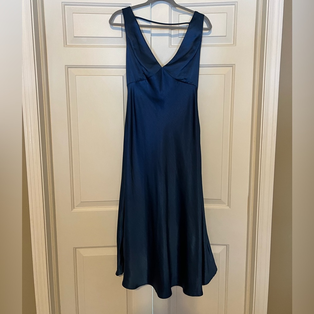Lulus Incredible Love Dress – Navy Satin, Size M